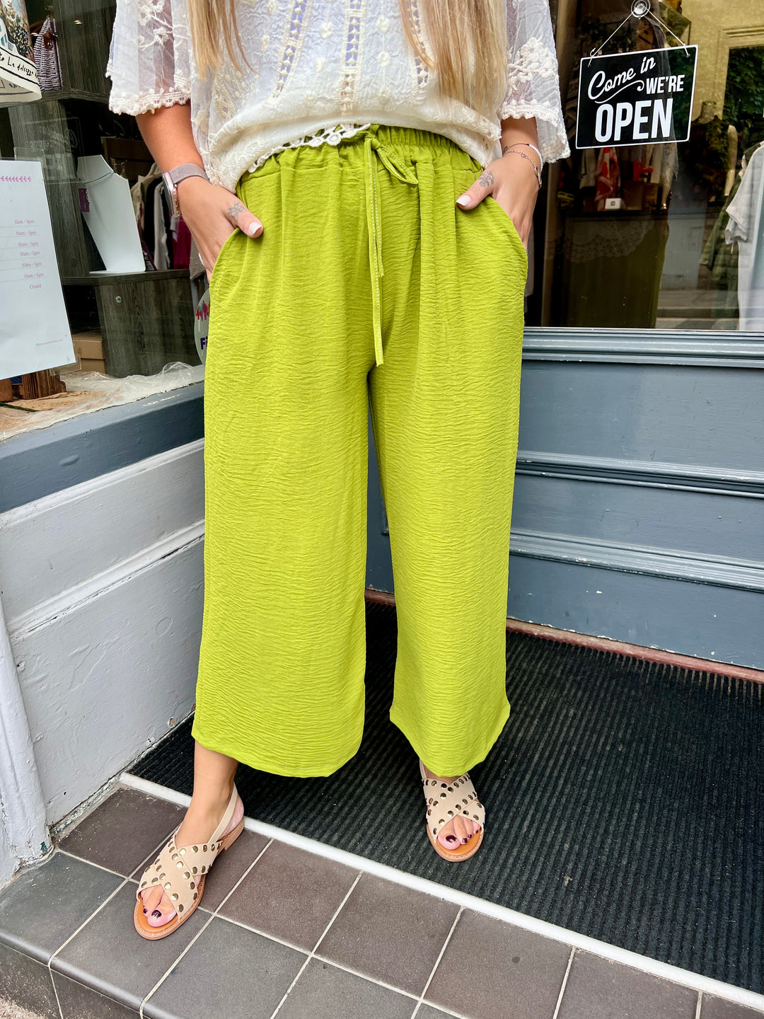 Shelby Crop Trousers GREEN