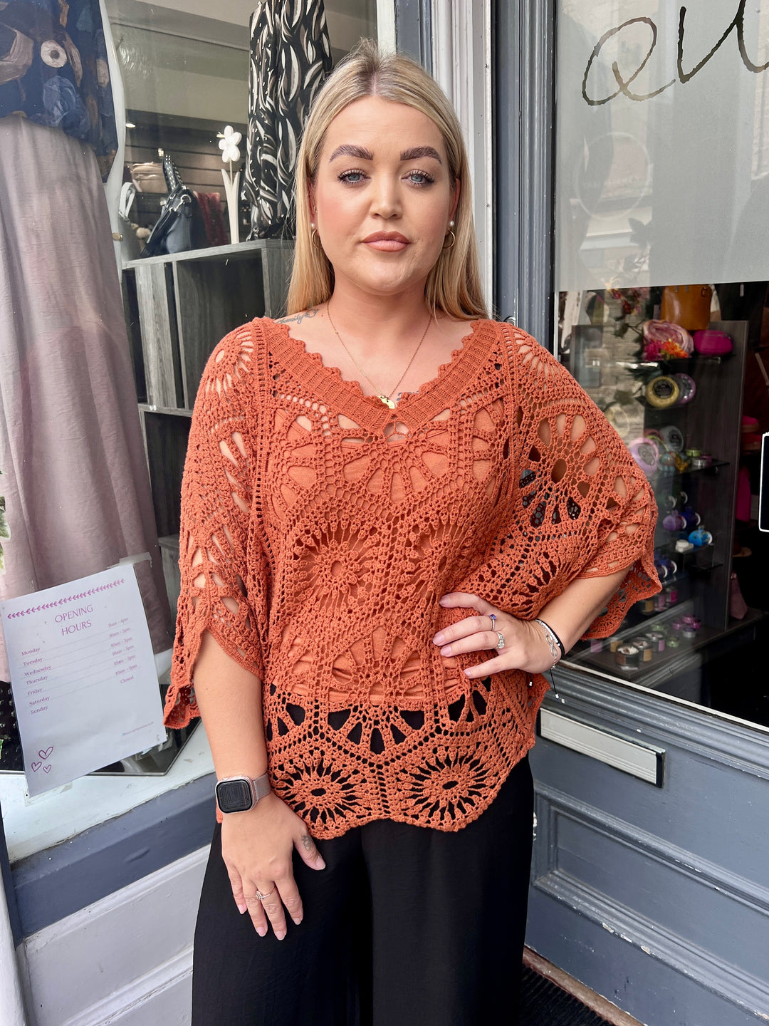 Scarlett Crochet With Vest TERRACOTTA