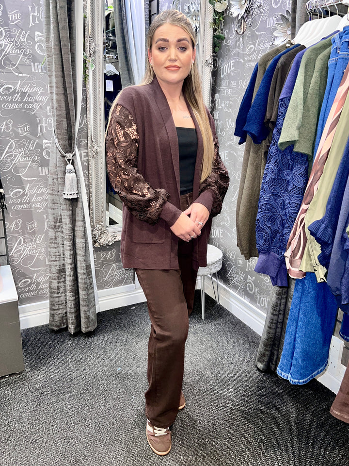 Dionne Wide Leg Jeans CHOCOLATE