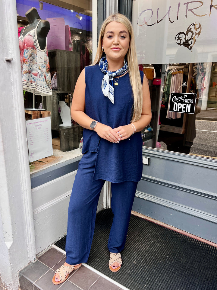 Jacinda Co-Ord Set NAVY