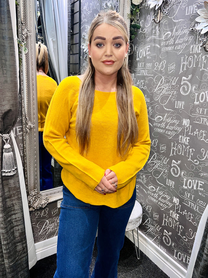 Italian Soft Knit Jumper MUSTARD