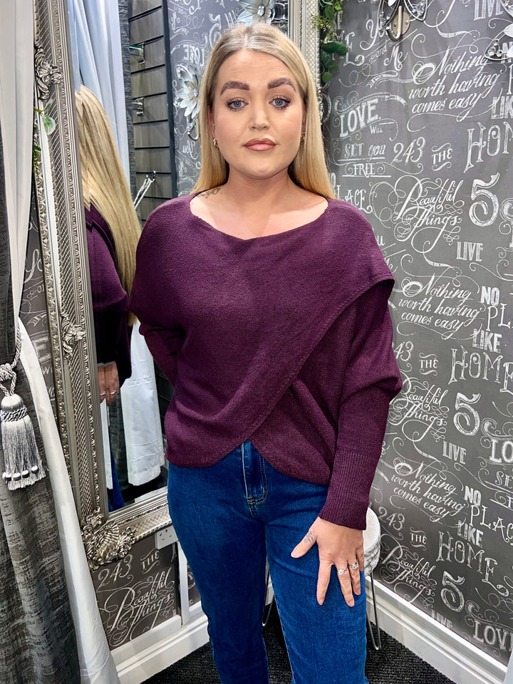Kayla Crossover Jumper BERRY