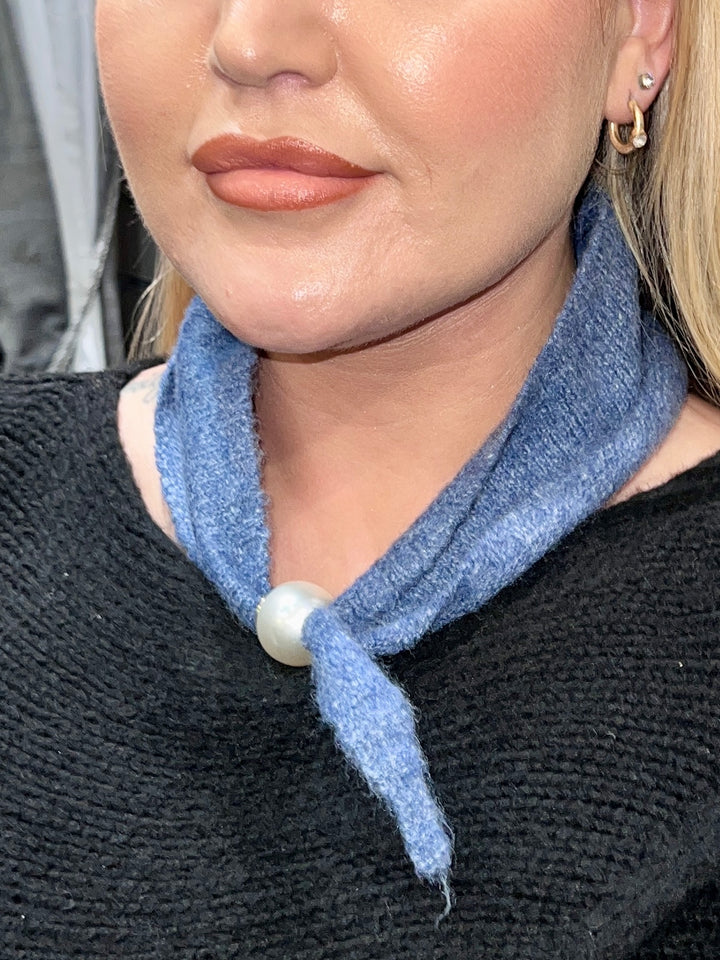 Knitted Magnetic Scarf DENIM