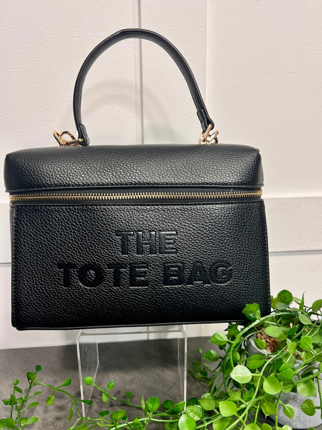 The Tote Grab Handle Bag BLACK