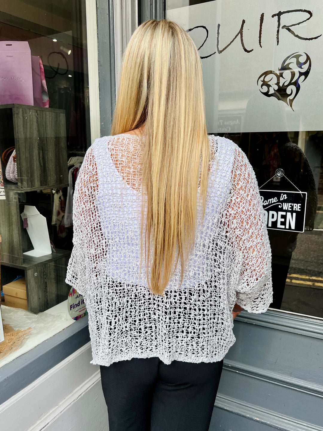 Tabitha Popcorn Jumper LIGHT GREY