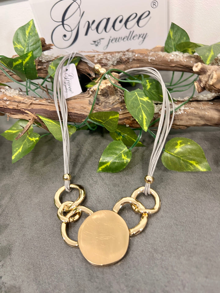 Gracee Magnetic Circle Pendant GOLD