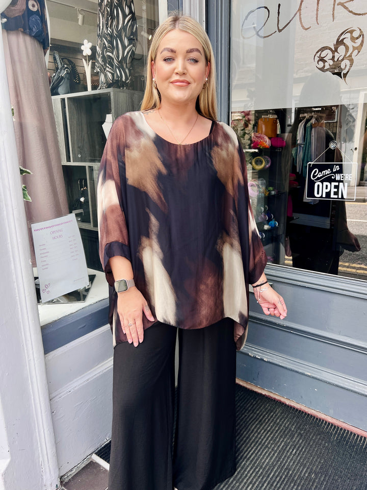 Grace Floaty Silk Blouse BLACK