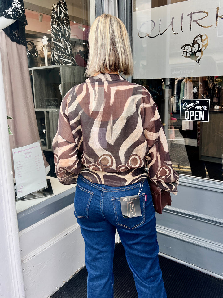 Riva Sheer Bomber Jacket CHARCOAL