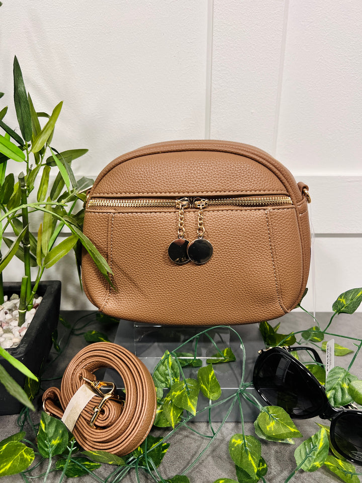 Toyah Gold Disc Zip Camera Bag MOCHA