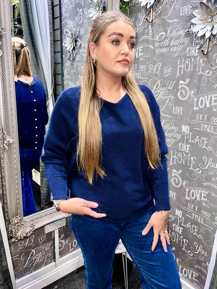 Pearl Back Jumper NAVY