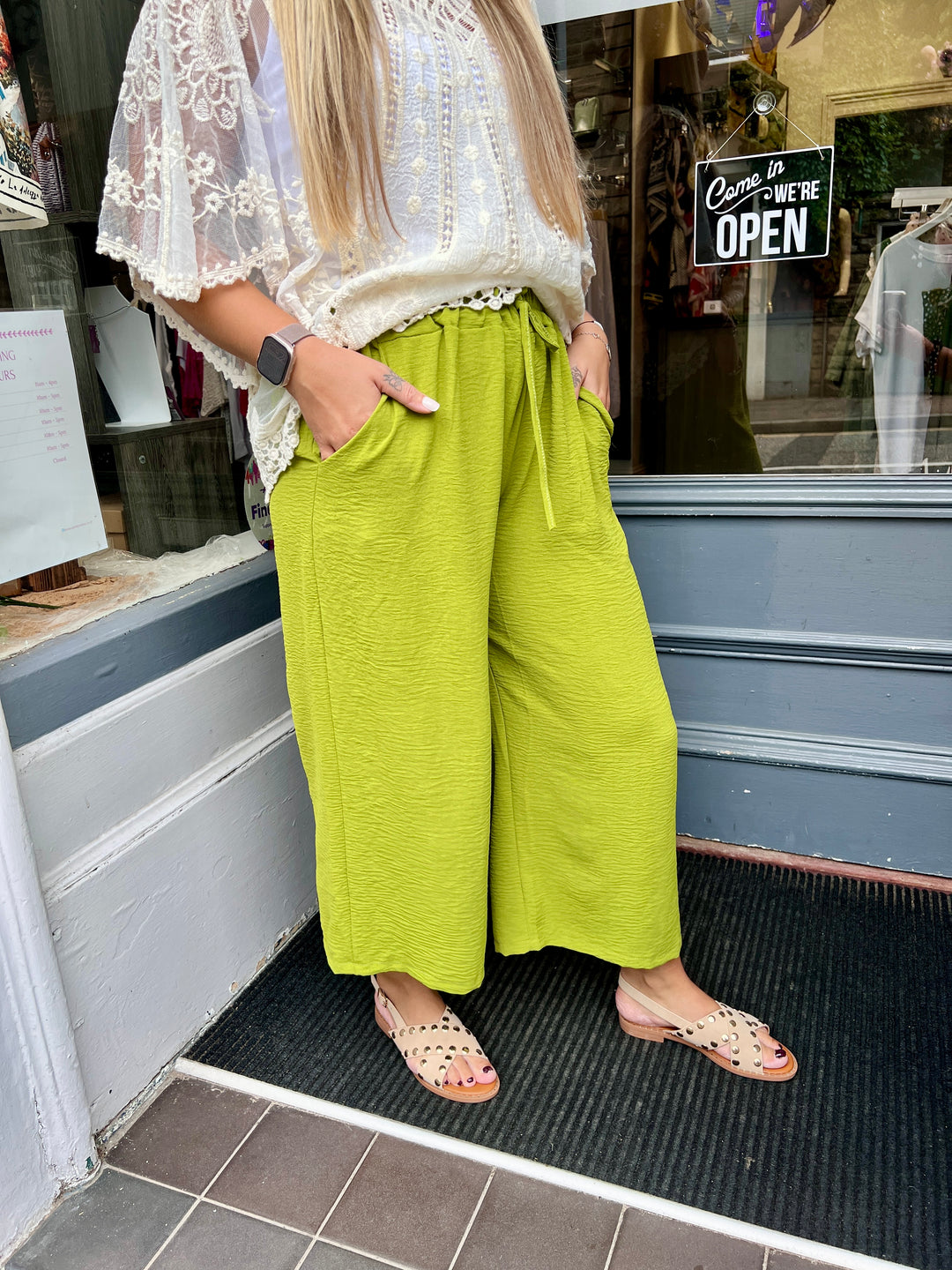 Shelby Crop Trousers GREEN