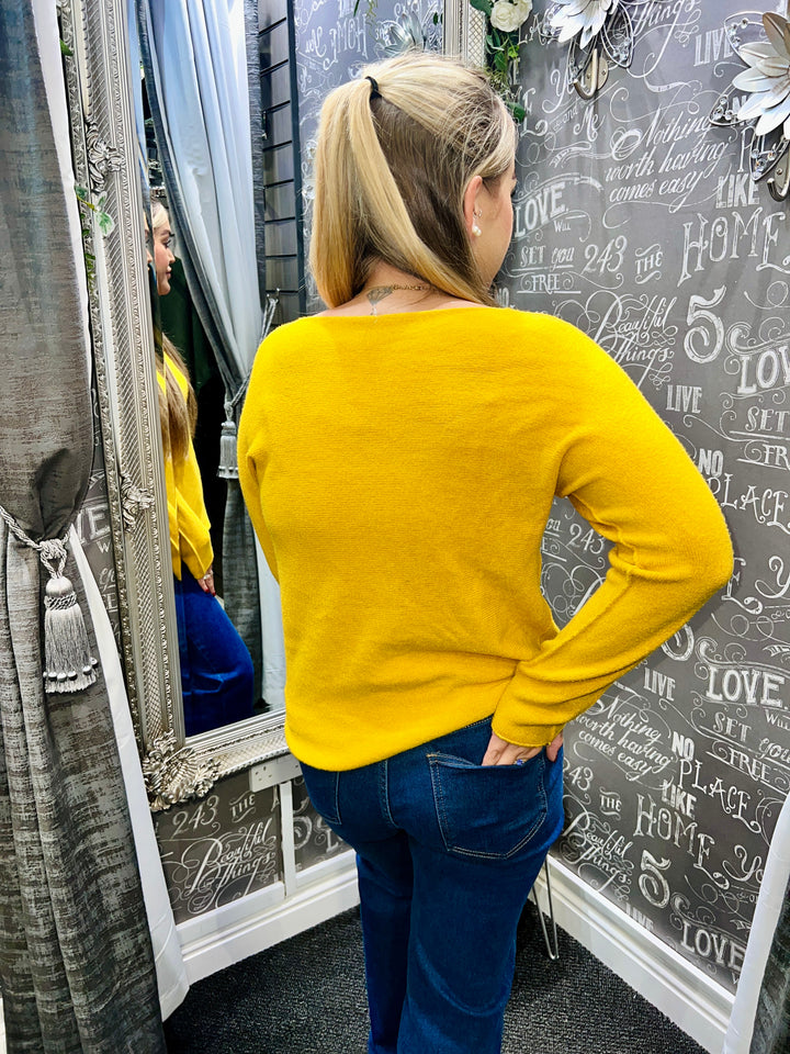 Italian Soft Knit Jumper MUSTARD