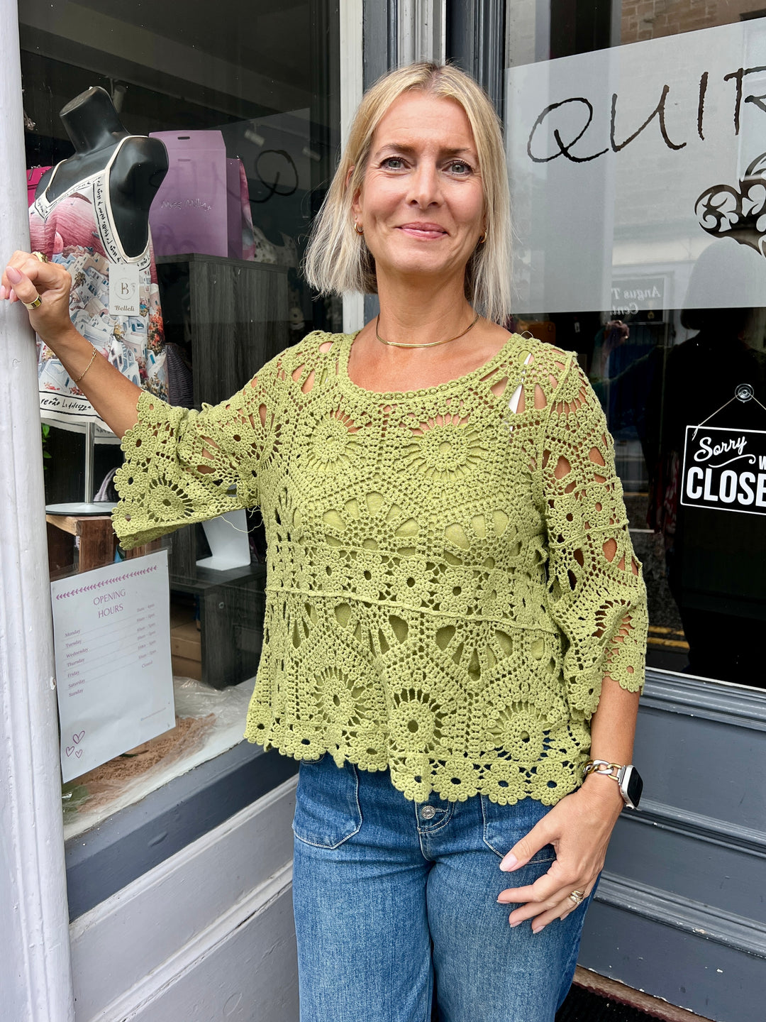 Saskia Crochet With Vest OLIVE