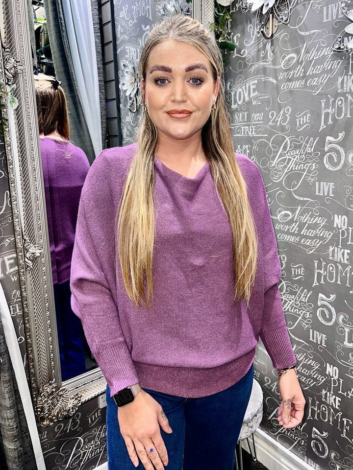 Darcie Batwing Jumper HEATHER