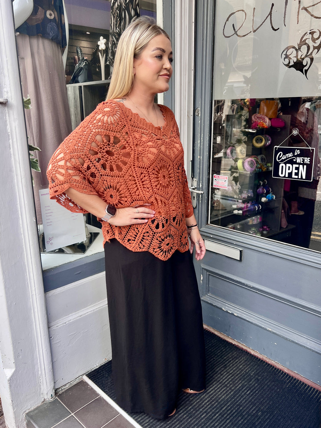 Scarlett Crochet With Vest TERRACOTTA