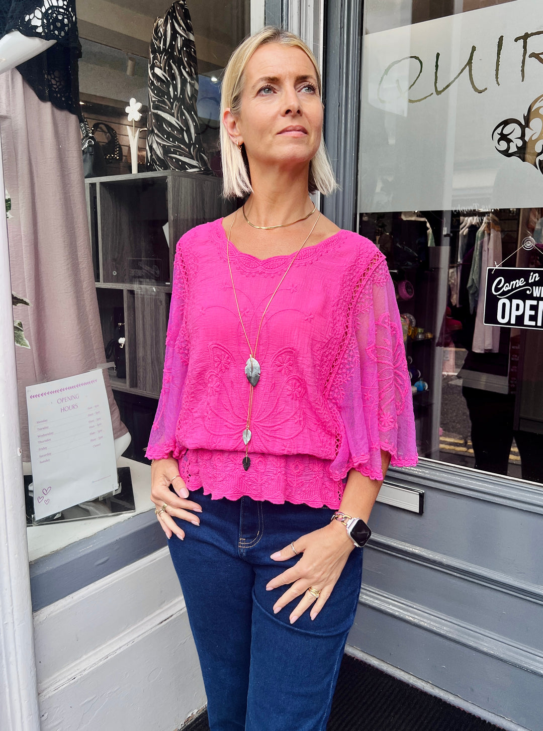 Luna Butterfly Top CERISE