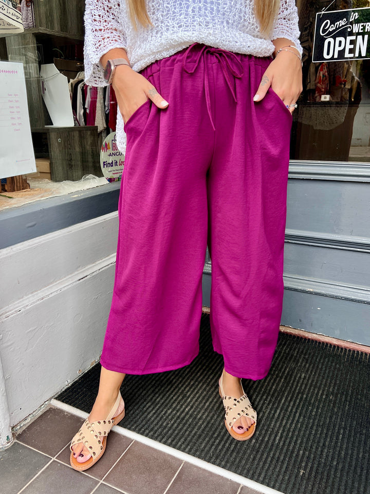 Shelby Crop Trousers MAGENTA