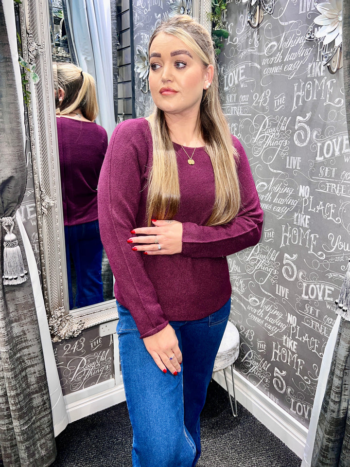 Italian Knit Jumper BERRY