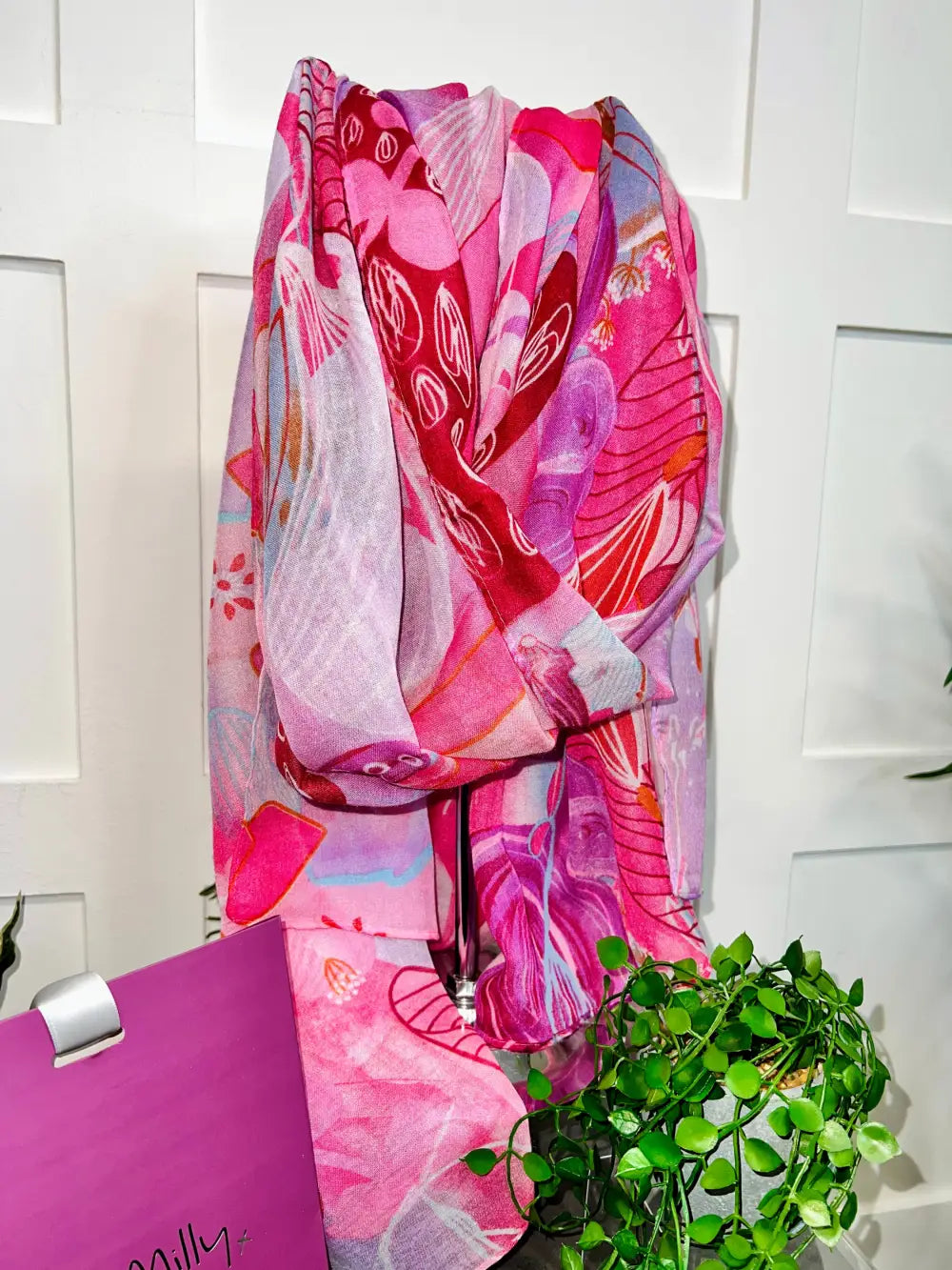 Miss Milly Tropical Scarf PINK