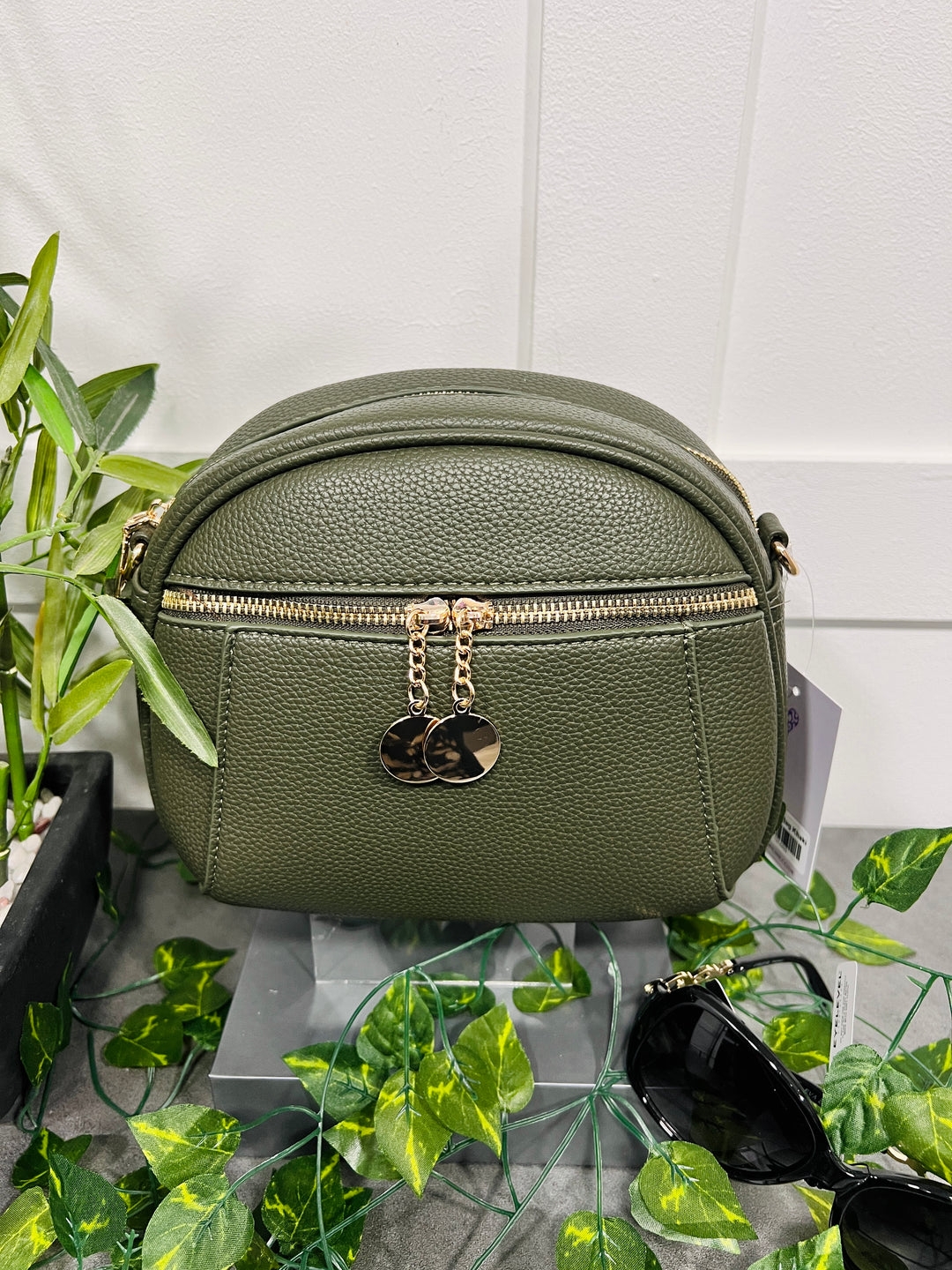 Toyah Gold Disc Zip Camera Bag KHAKI