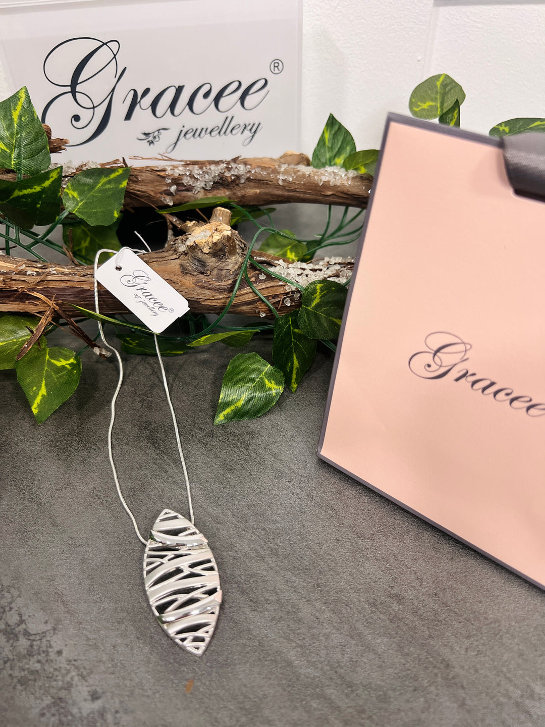 Gracee Short Abstract Necklace SILVER
