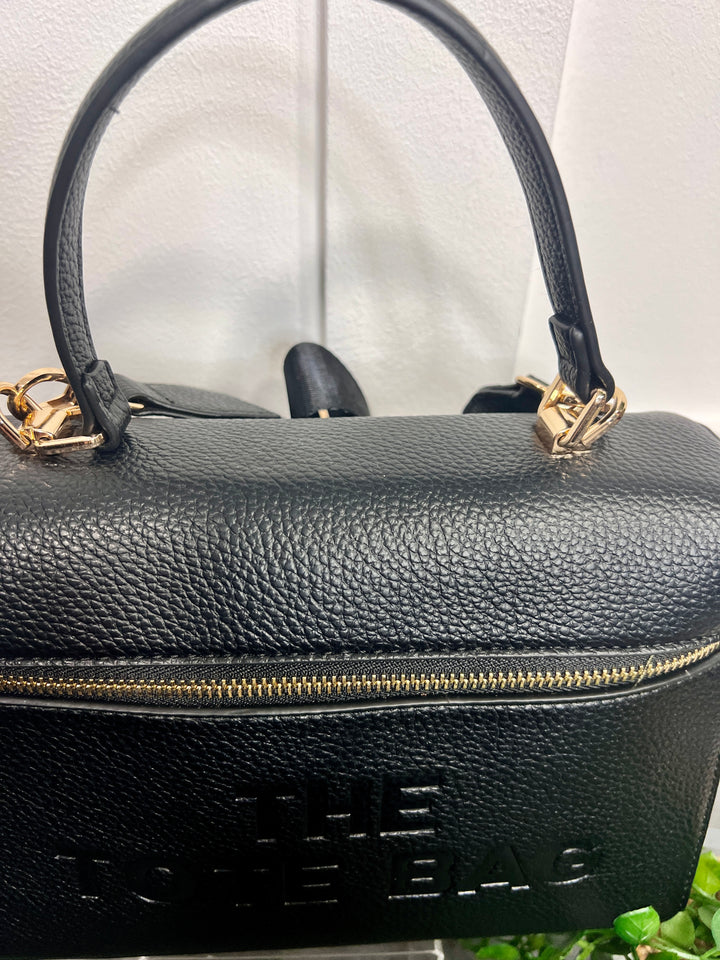 The Tote Grab Handle Bag BLACK