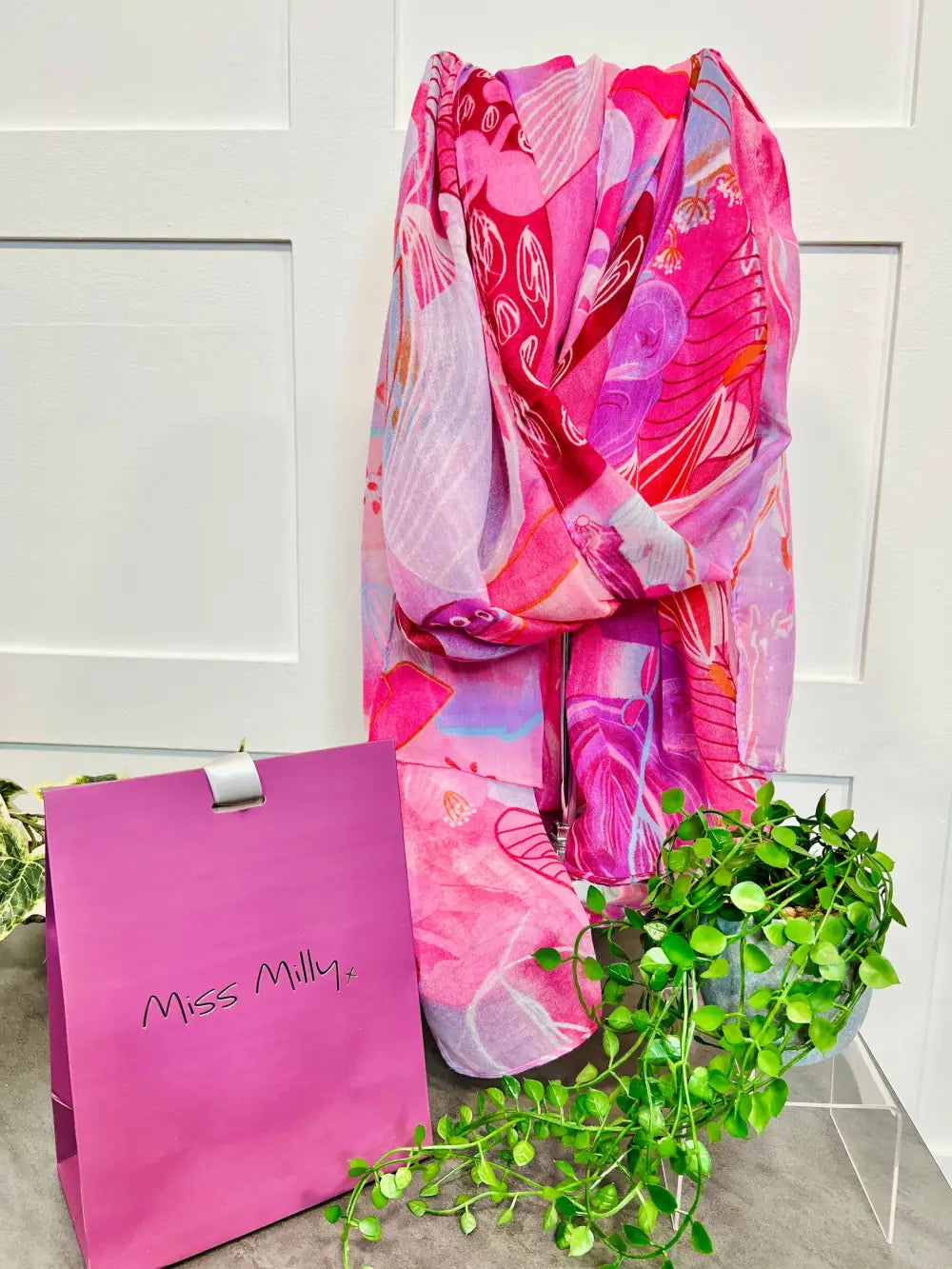 Miss Milly Tropical Scarf PINK