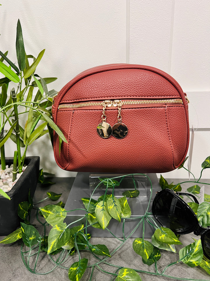 Toyah Gold Disc Zip Camera Bag BRICK