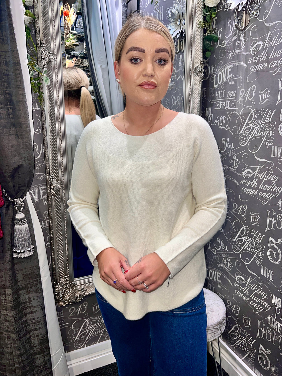 Italian Knit Jumper WINTER WHITE