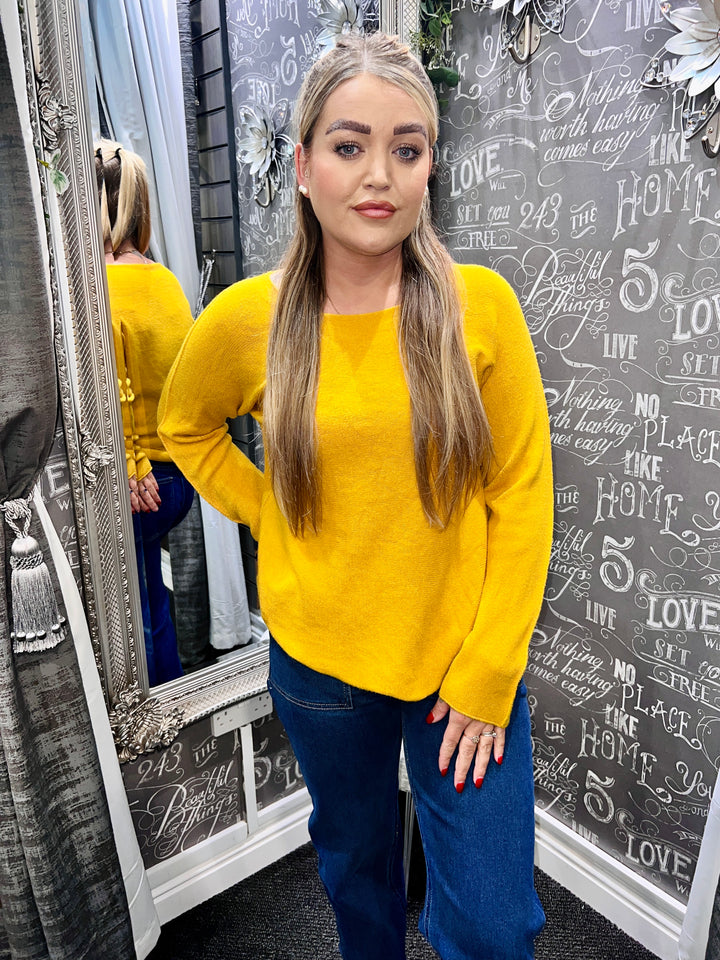 Italian Soft Knit Jumper MUSTARD