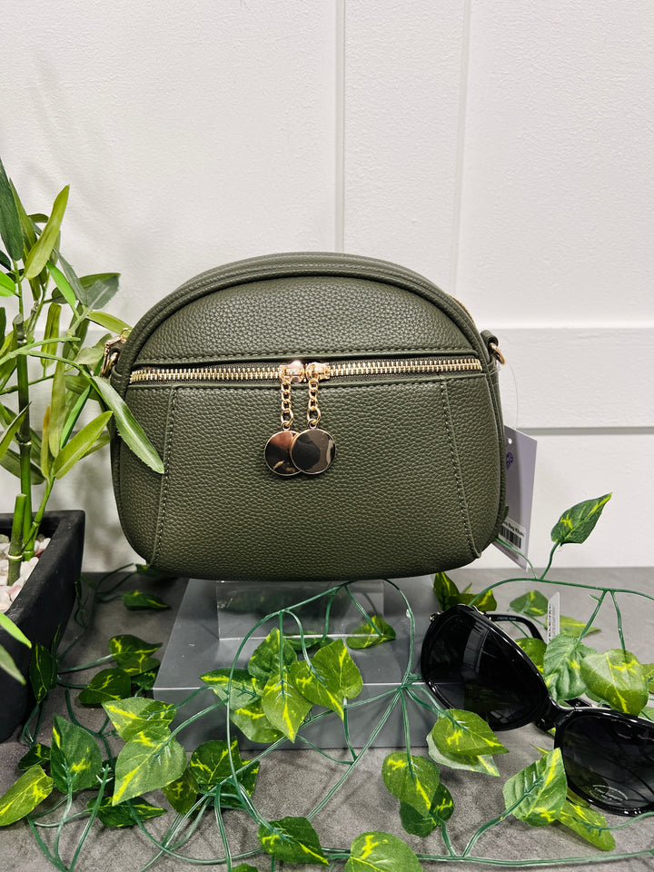 Toyah Gold Disc Zip Camera Bag KHAKI