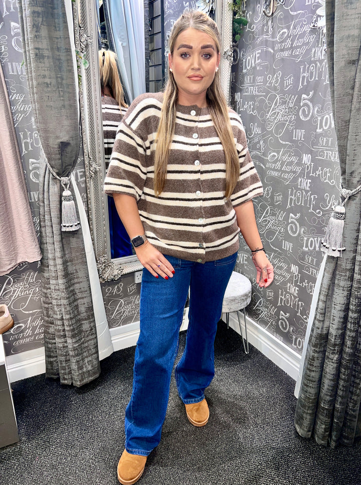 Callen Striped Knit MOCHA