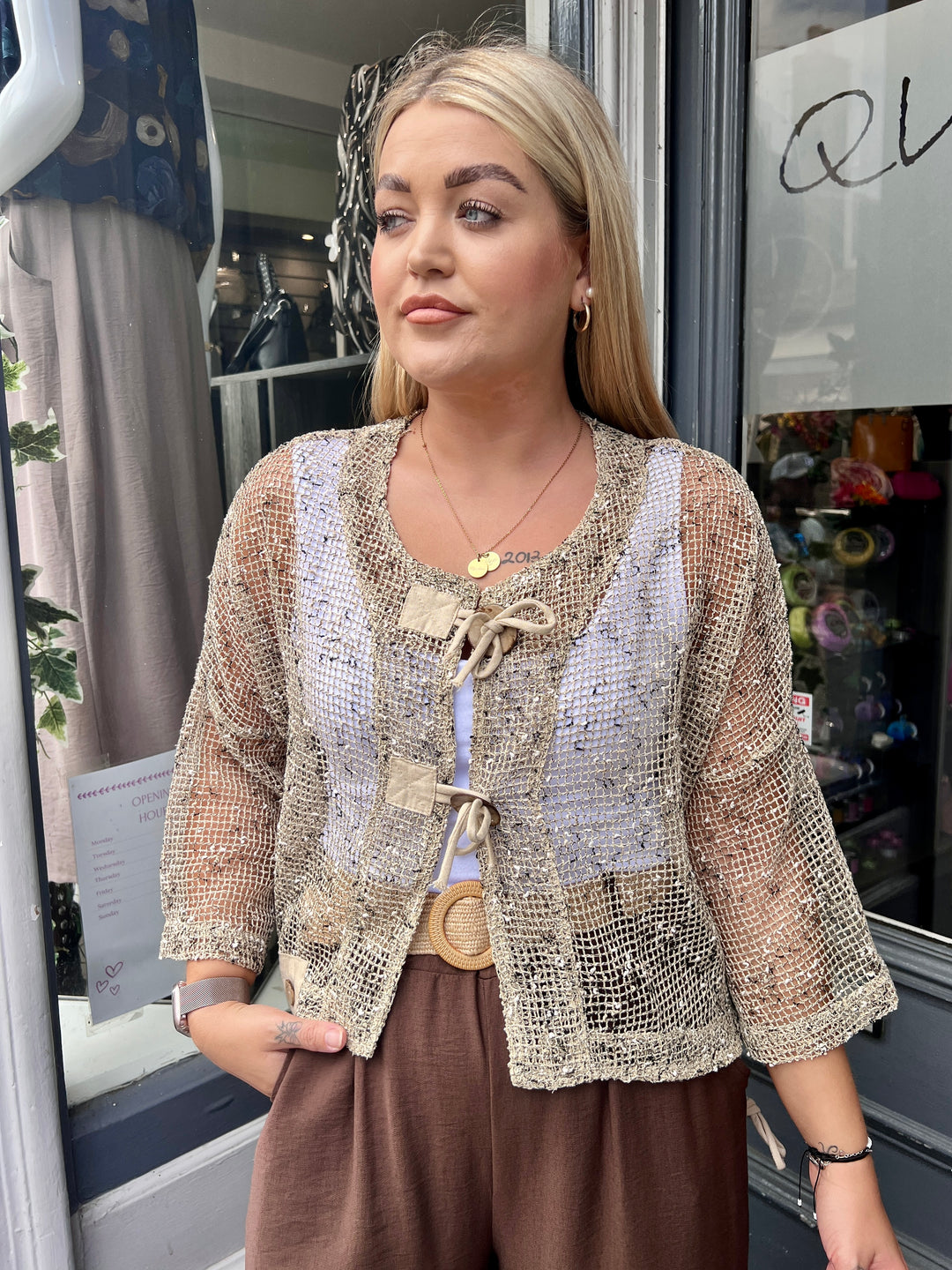Florence Mesh Layering Jacket BEIGE