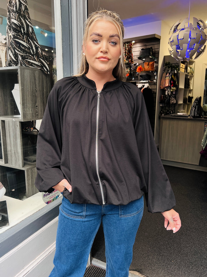 Dakota Jersey Bomber Jacket BLACK