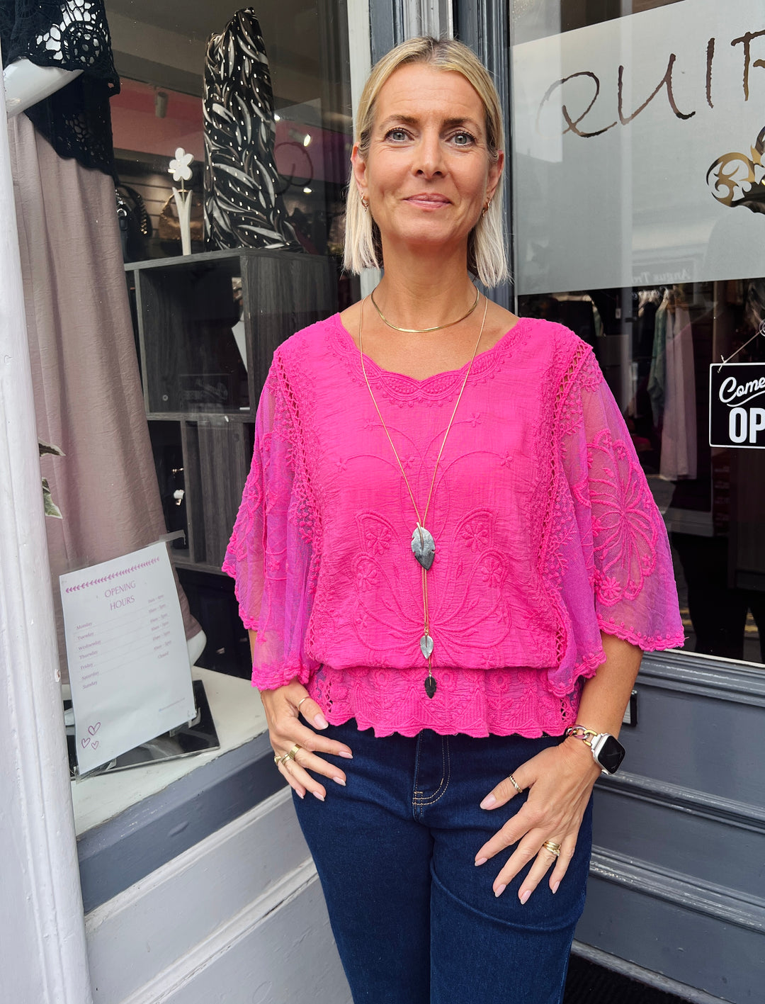 Luna Butterfly Top CERISE