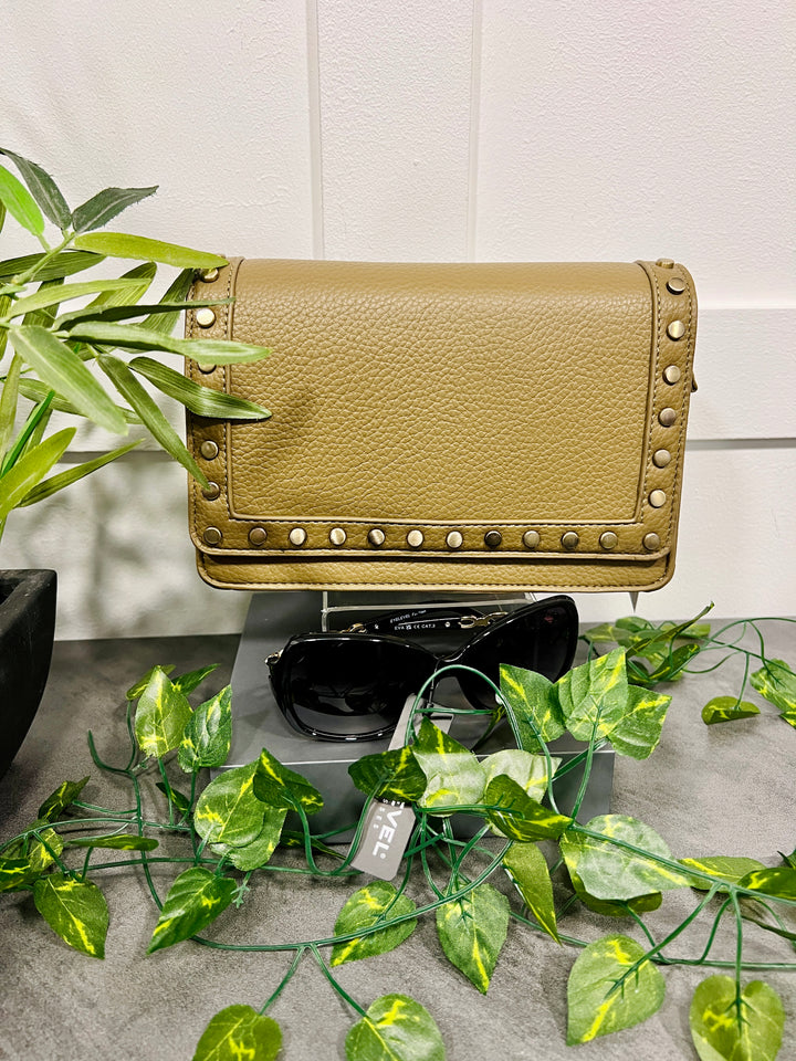 Dana Gold Stud Detail Handbag OLIVE