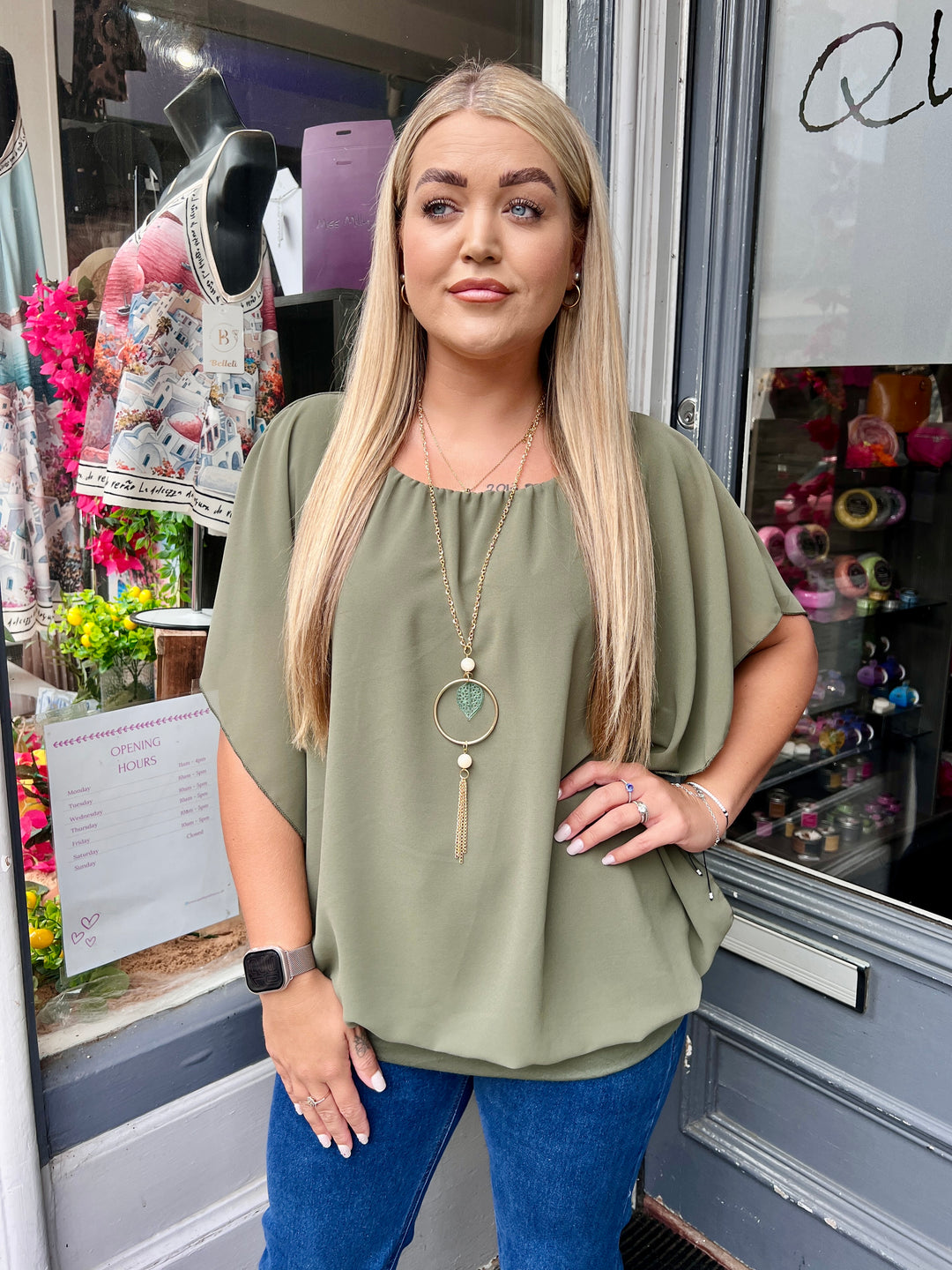 Bella Chiffon Blouse LIGHT KHAKI