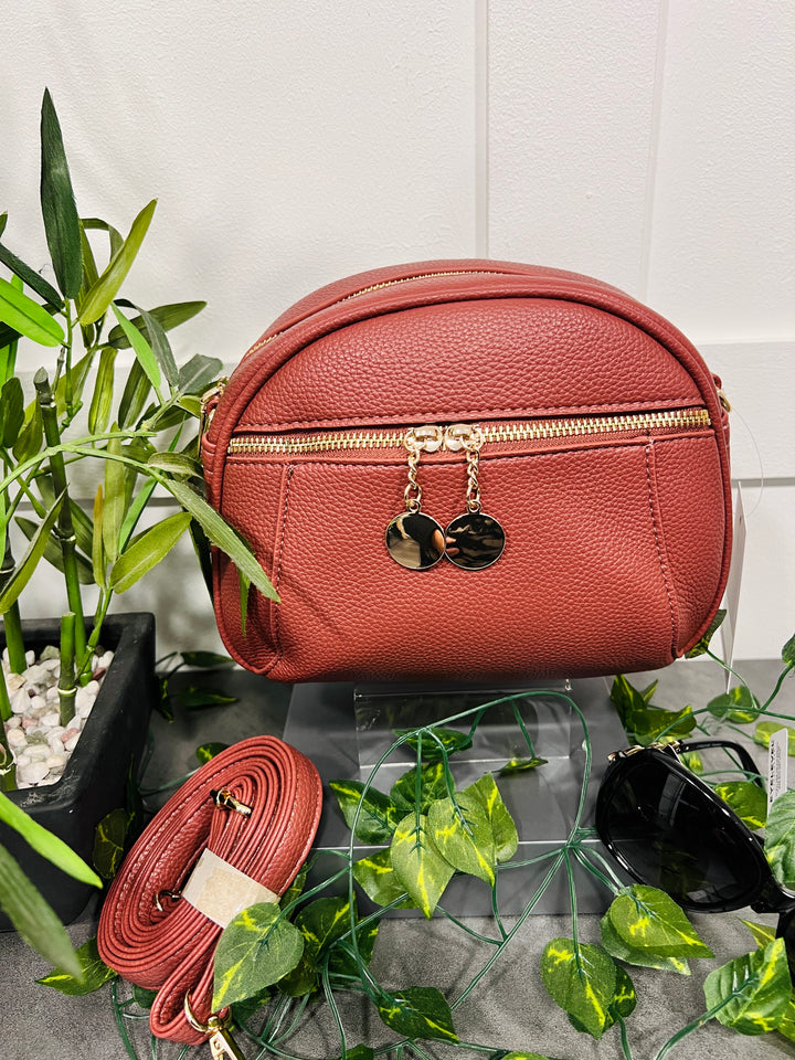 Toyah Gold Disc Zip Camera Bag BRICK