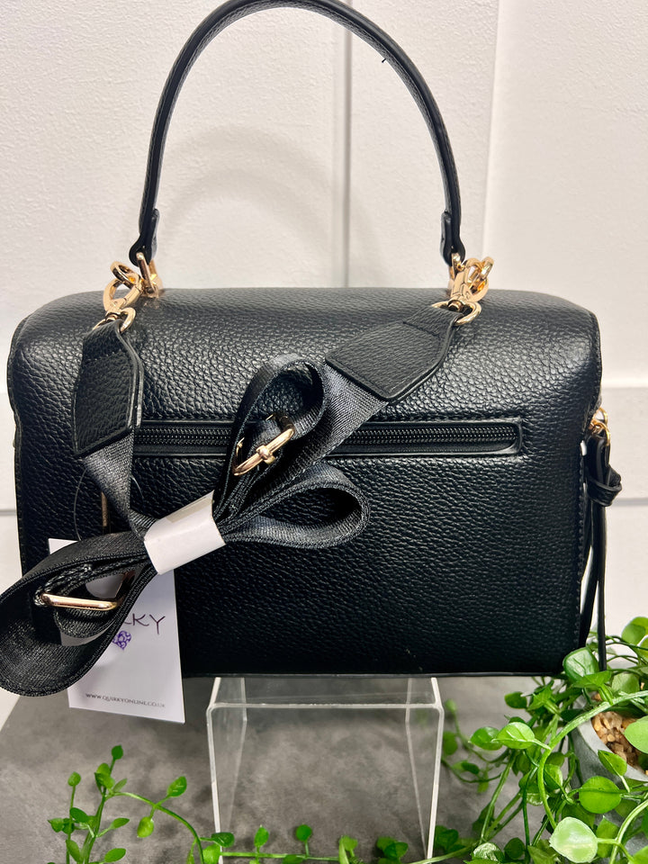 The Tote Grab Handle Bag BLACK