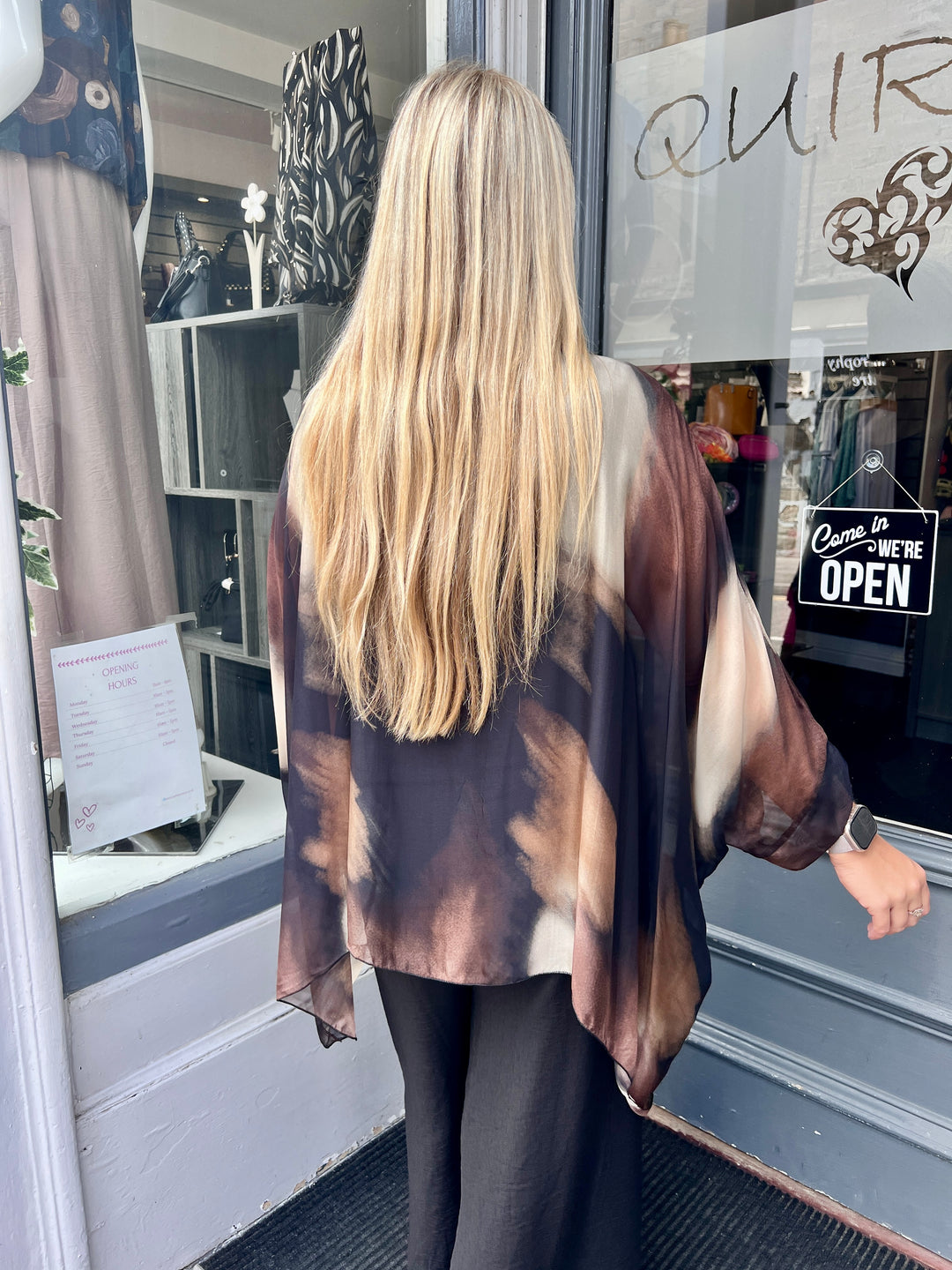 Grace Floaty Silk Blouse BLACK