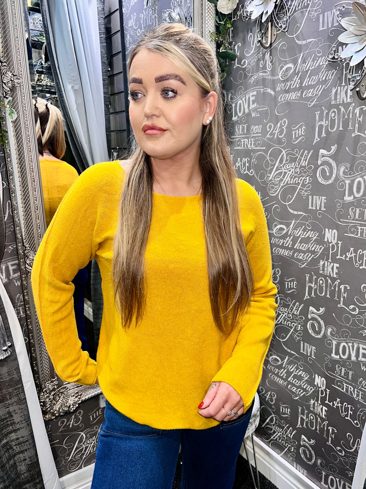 Italian Soft Knit Jumper MUSTARD