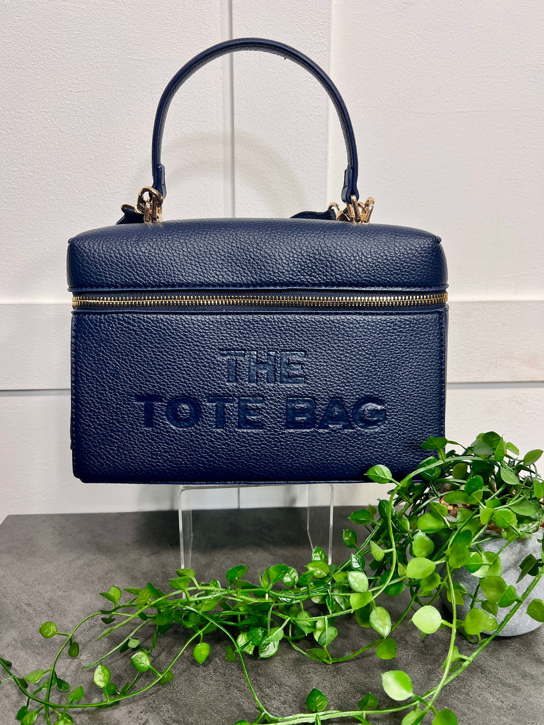 The Tote Grab Handle Bag NAVY