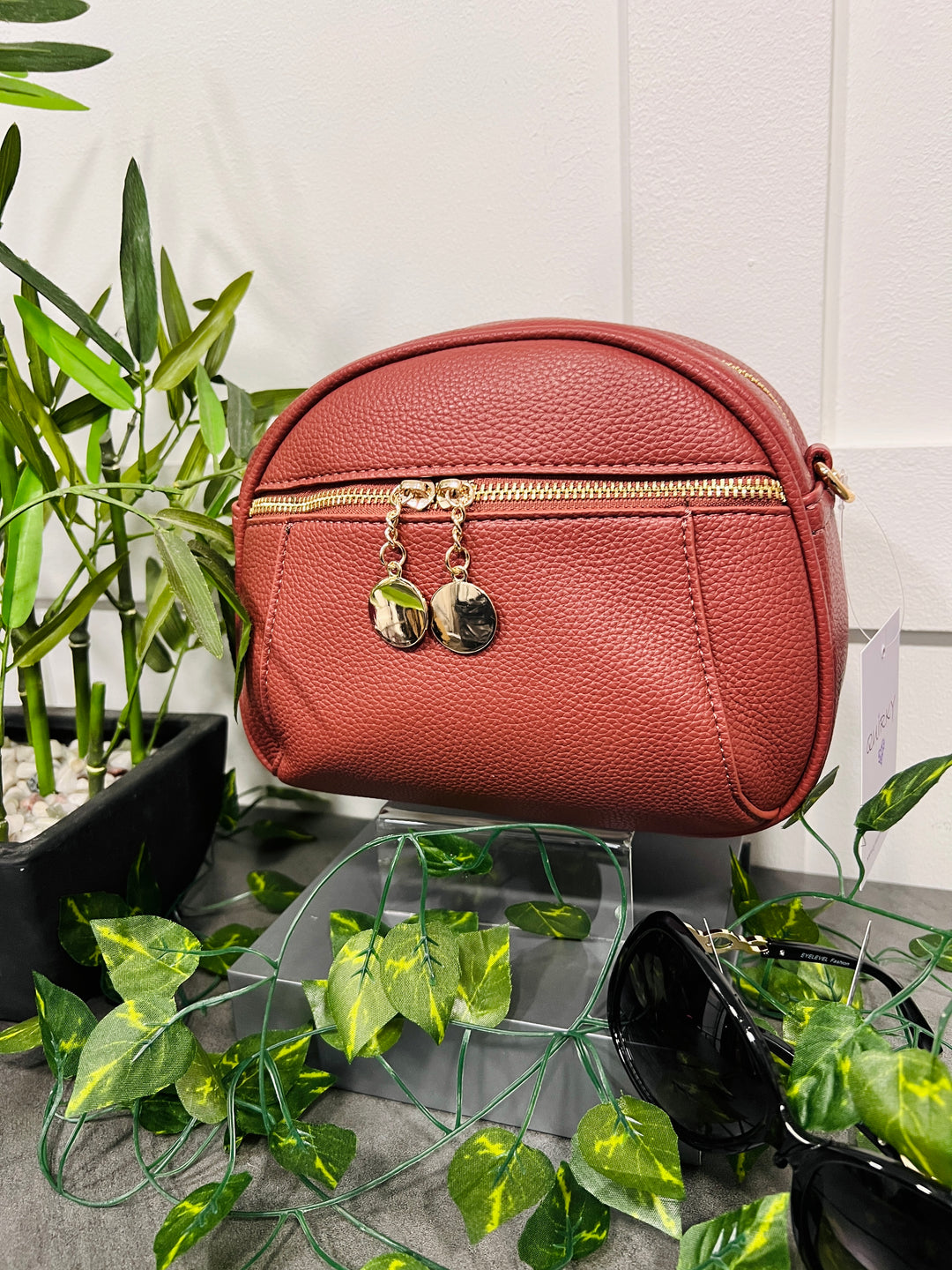 Toyah Gold Disc Zip Camera Bag BRICK