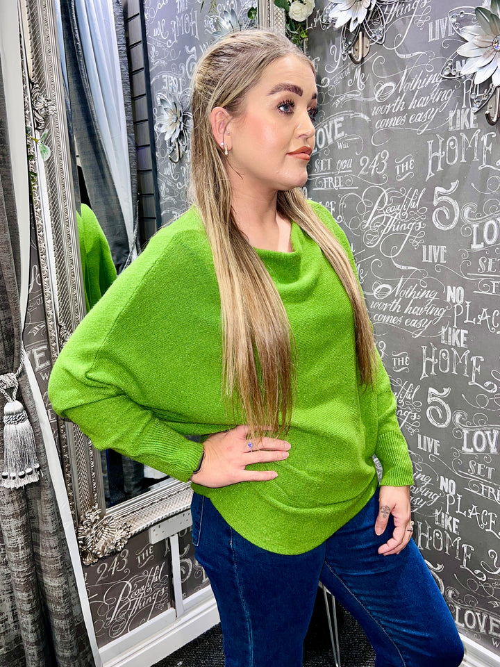 Darcie Batwing Jumper APPLE