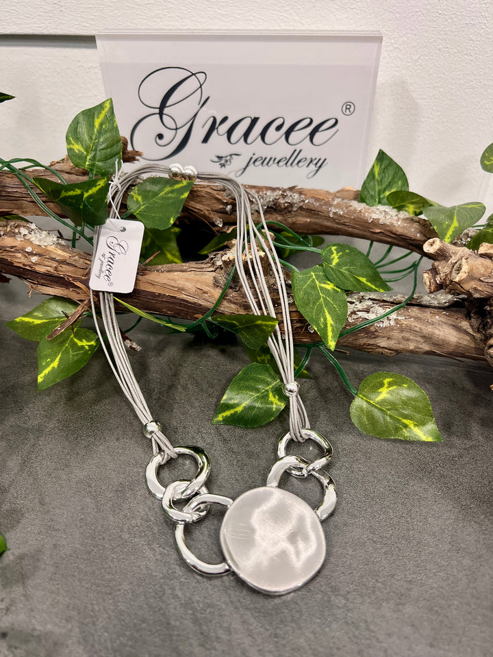 Gracee Magnetic Circle Pendant SILVER