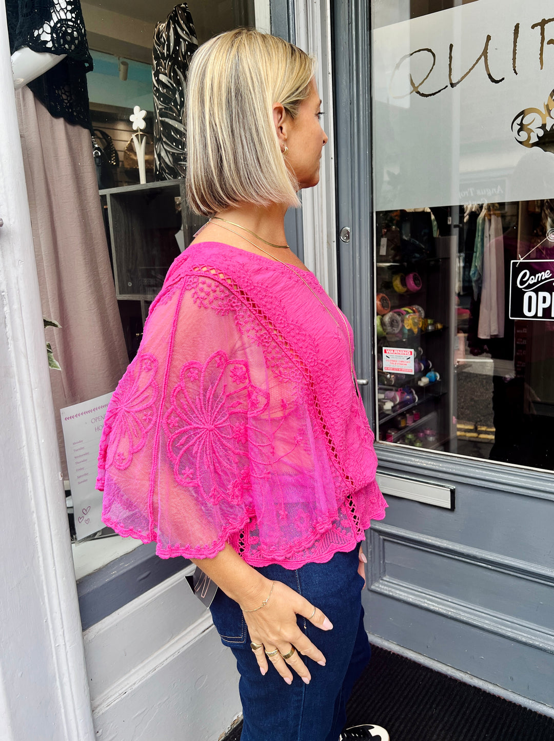 Luna Butterfly Top CERISE