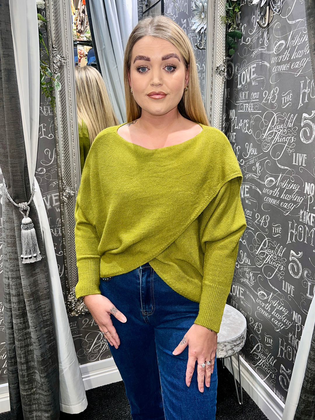 Kayla Crossover Jumper OLIVE