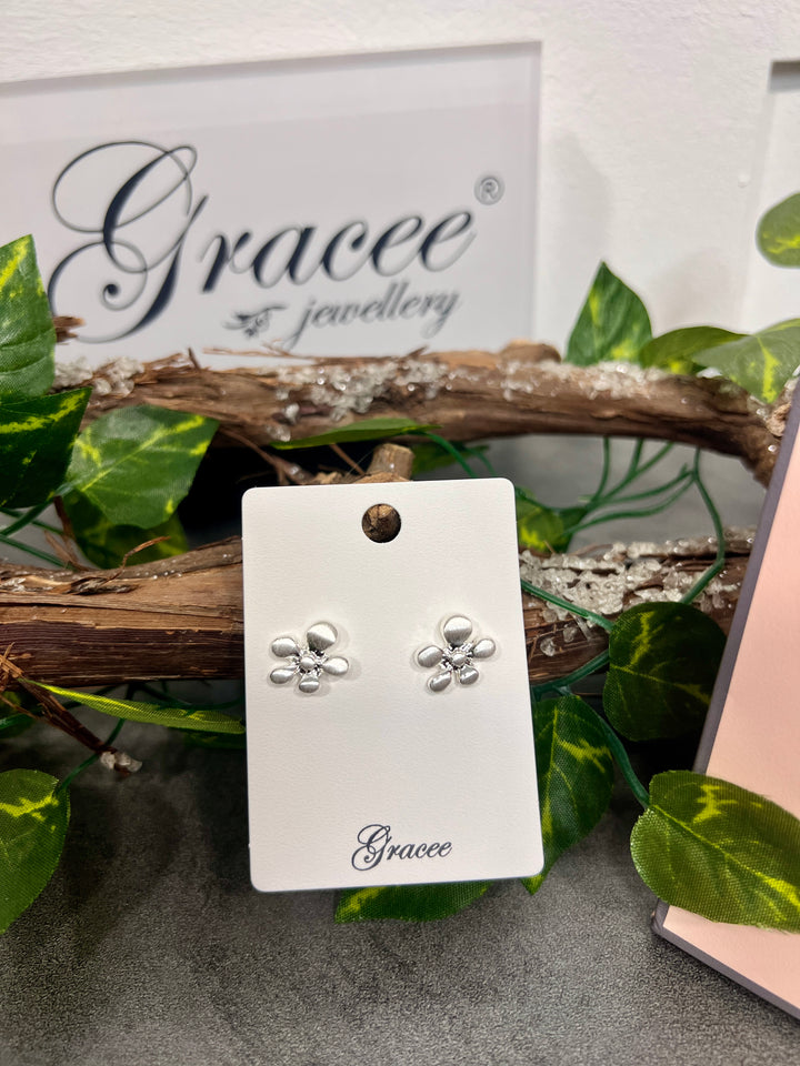 Gracee Daisy Earrings SILVER
