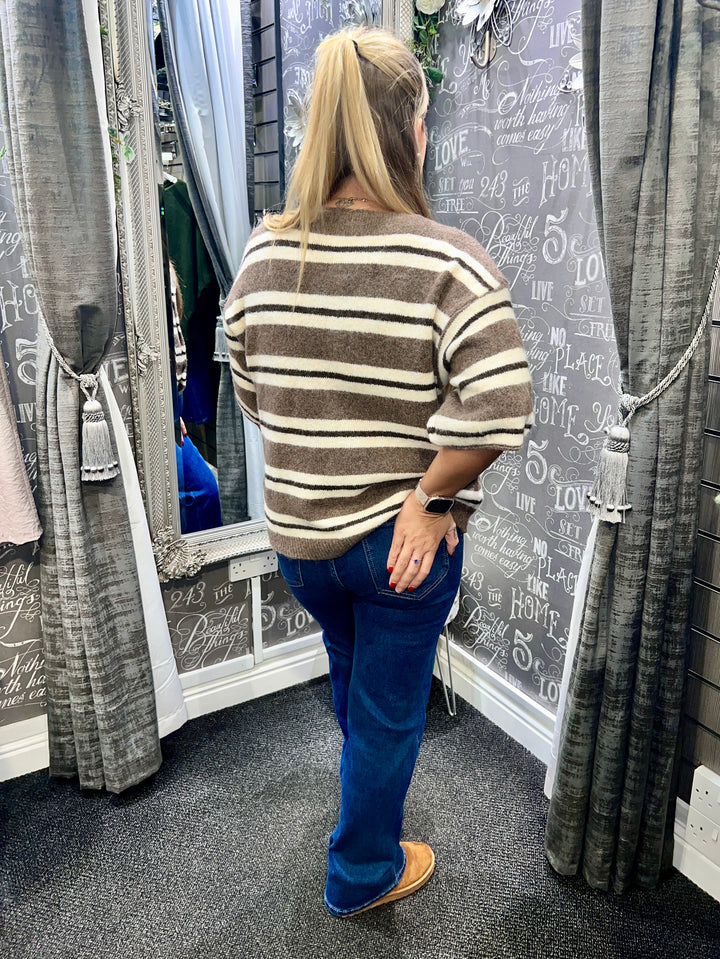 Callen Striped Knit MOCHA