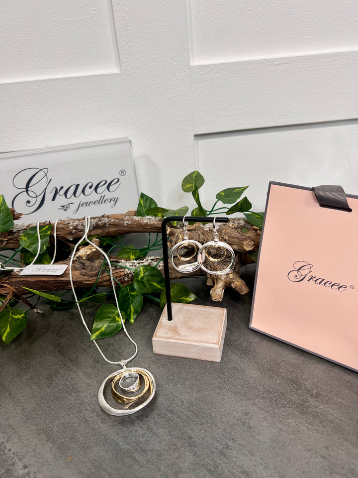 Gracee Mixed Circle Earrings SILVER/GOLD